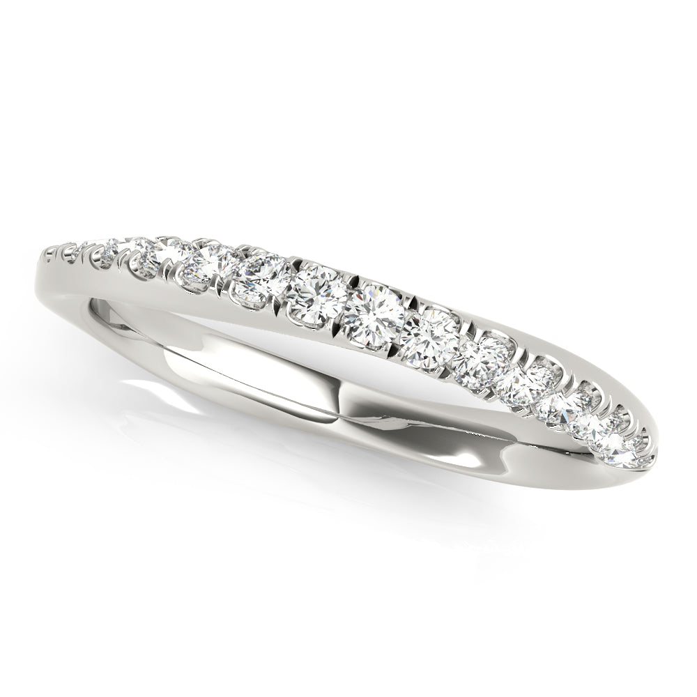 18K White Gold 0.21ctw Diamond Wedding Band