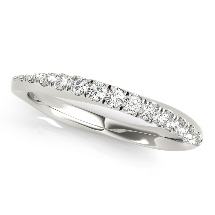 Platinum 0.21 CT Round Diamond Wedding Ring
