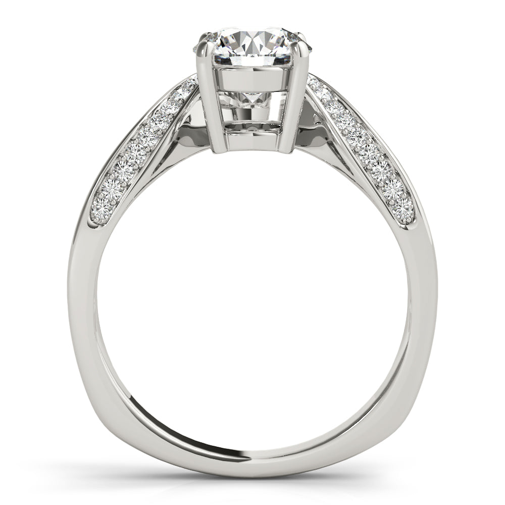 Platinum Round Diamond Engagement Ring 5/8 ctw