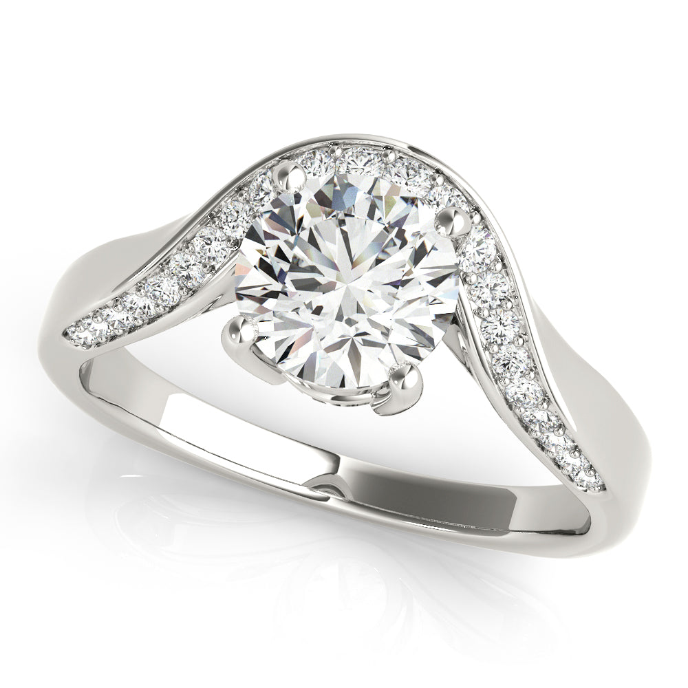 Platinum Round Diamond Engagement Ring 5/8 ctw