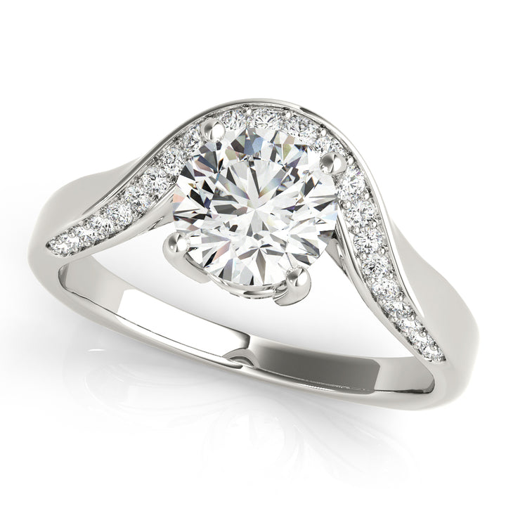 Platinum Round Diamond Engagement Ring 5/8 ctw