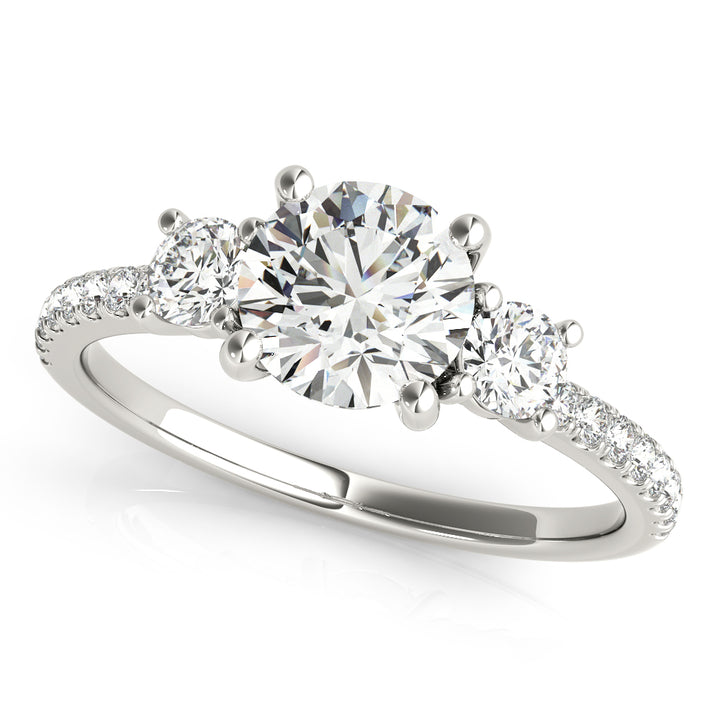 Platinum 1.24 ctw Round Diamond Engagement Ring