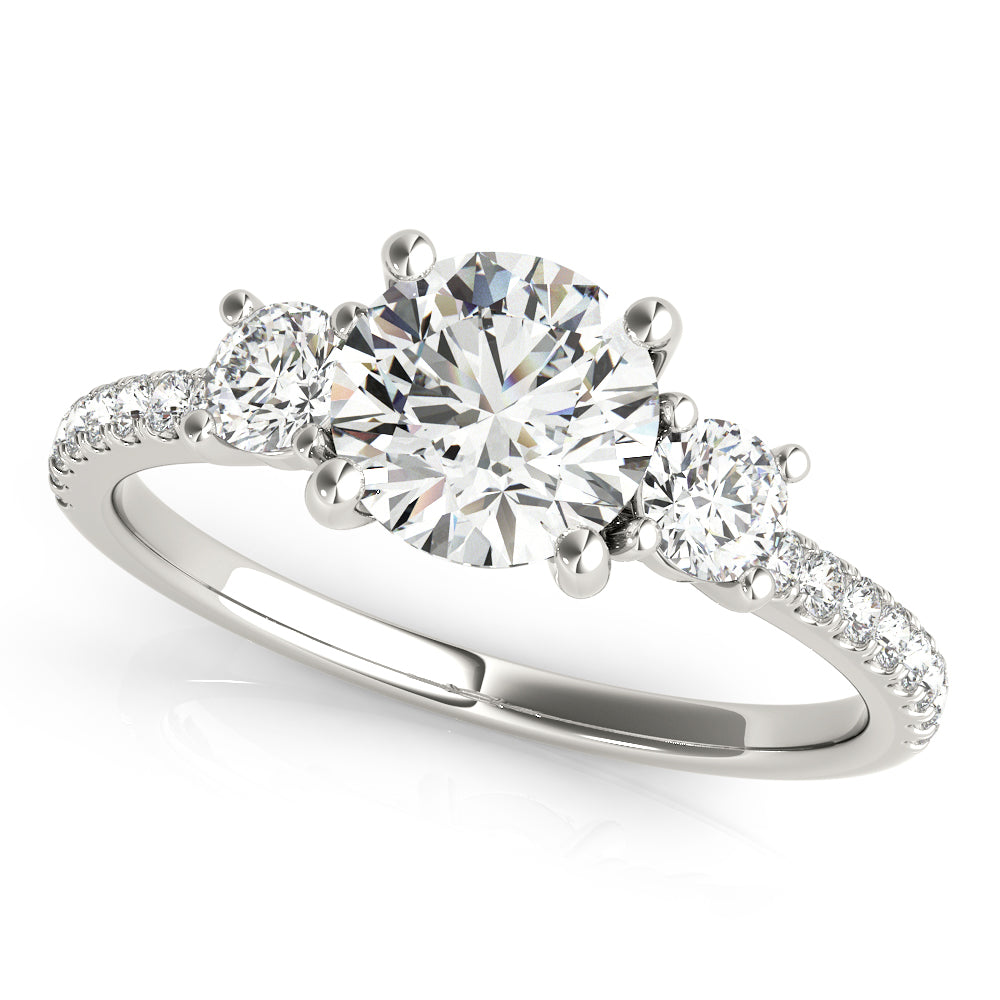 18K White Gold 1.24 ctw Diamond Engagement Ring