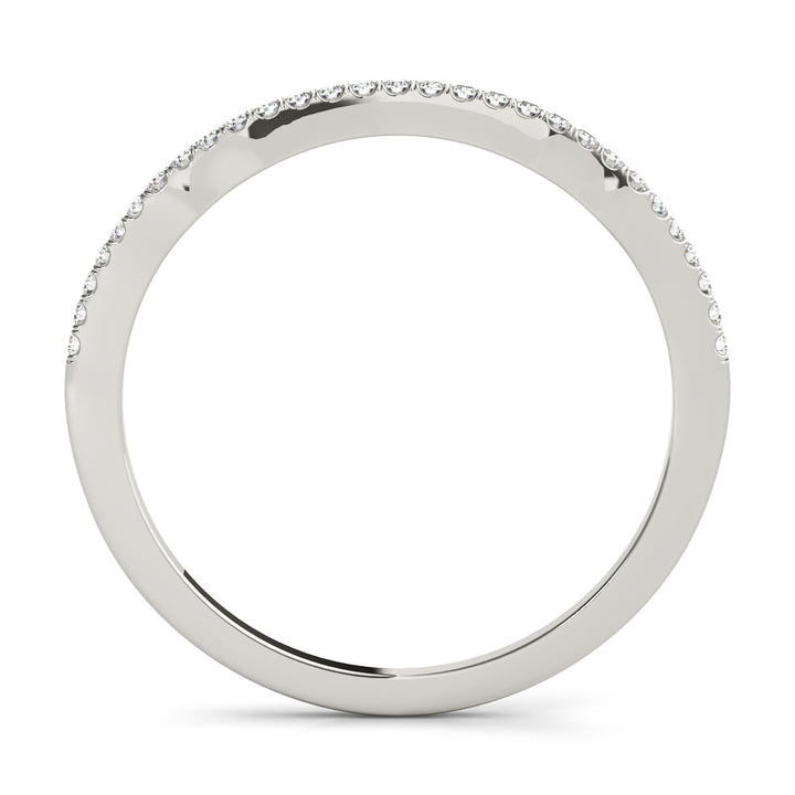 18K White Gold Multi-Diamond Wedding Band