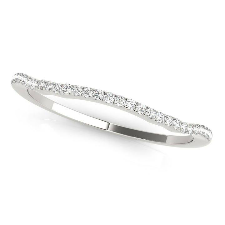 18K White Gold Multi-Diamond Wedding Band