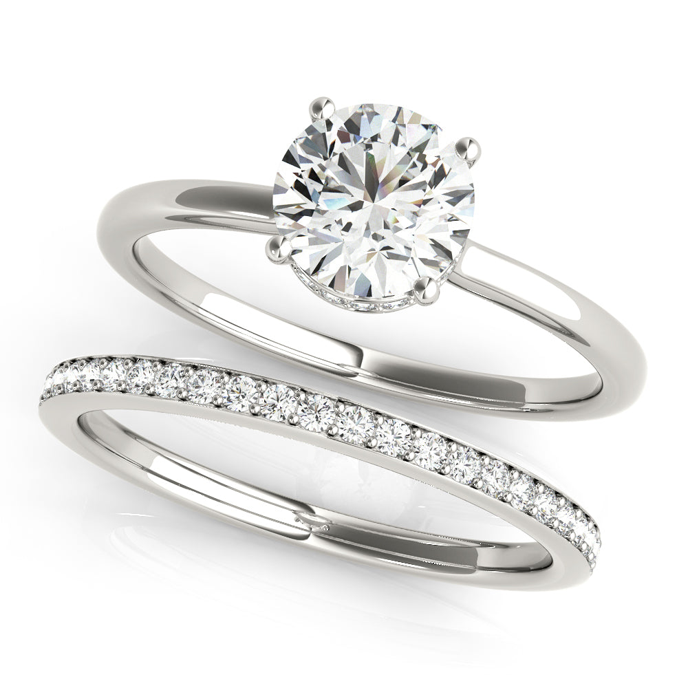 18K White Gold 1 CT Diamond Engagement Ring