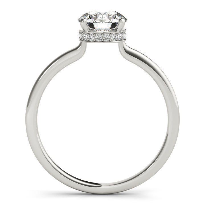 14K White Gold 1 CT Round Diamond Ring