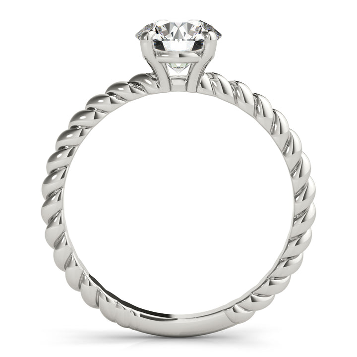 14K White Gold 1 CT Round Diamond Engagement Ring