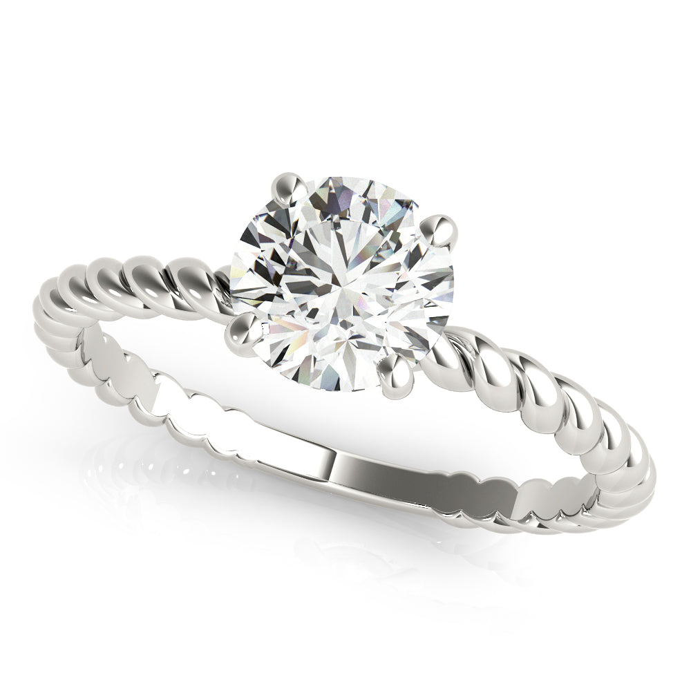 18K White Gold 1ct Diamond Solitaire Engagement Ring