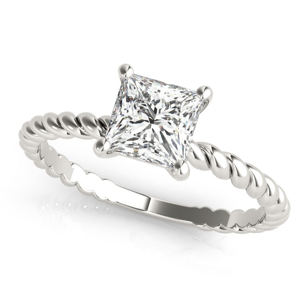18K White Gold 0.6 CT Diamond Solitaire Ring