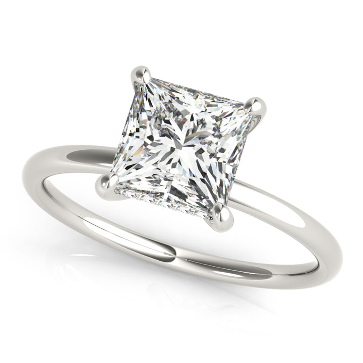 Platinum 5/8 ct Diamond Halo Engagement Ring