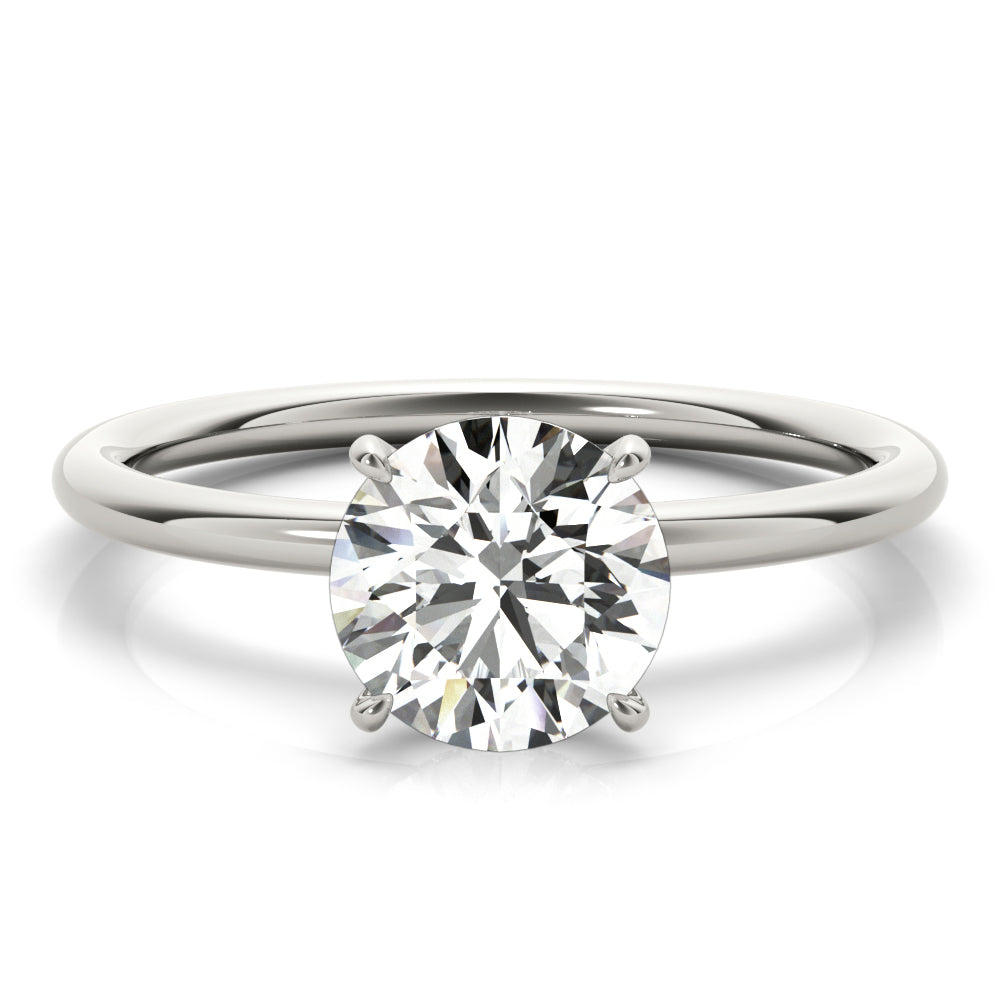 Round Diamond Halo Engagement Ring