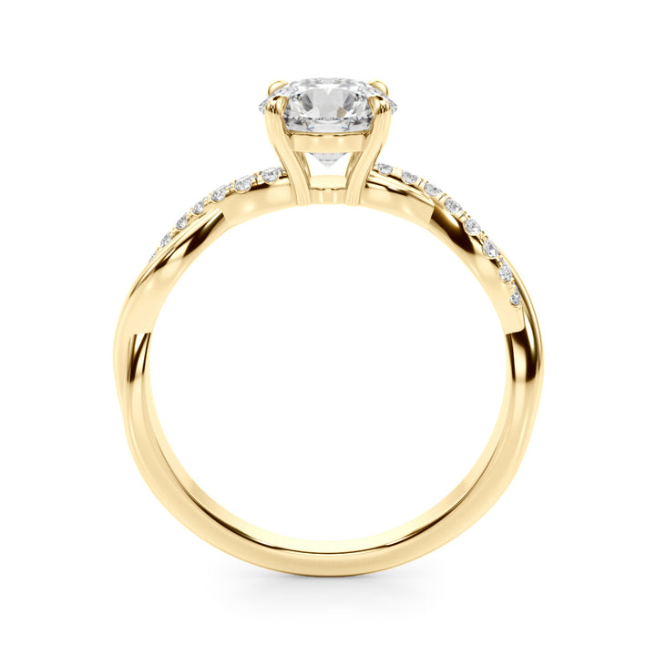 18K Yellow Gold 1 CT Diamond Engagement Ring