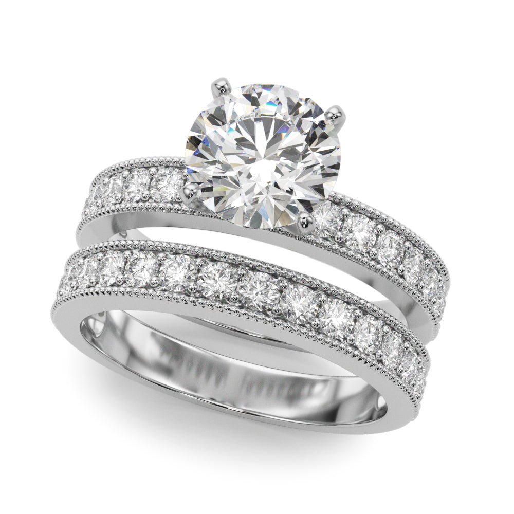 14K White Gold Multi-Diamond Engagement Ring