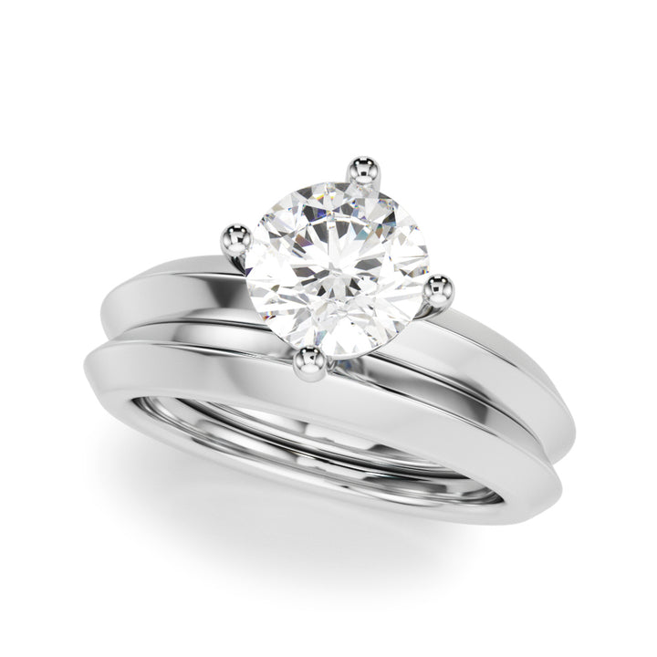 14K White Gold 1ct Round Diamond Solitaire Ring