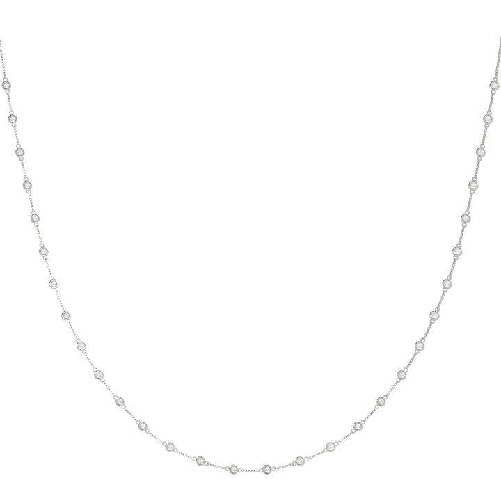 Platinum 1.20ctw Round Diamond Fashion Necklace