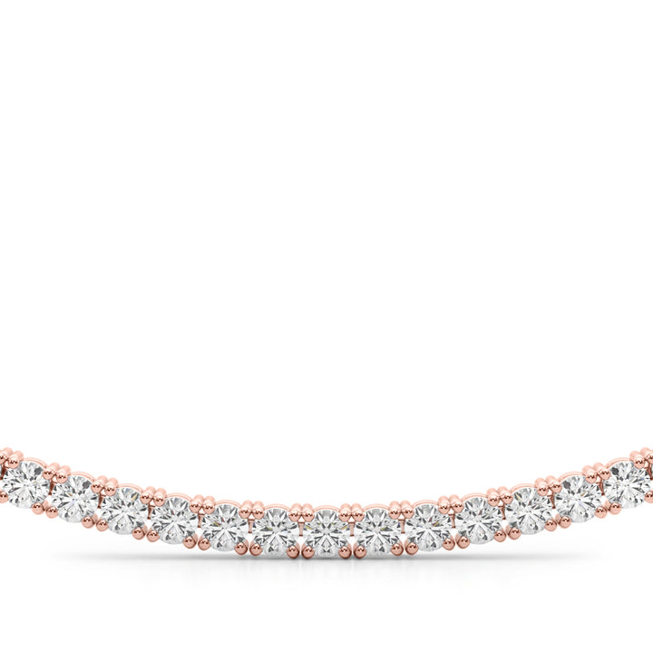 Rose Gold 3.68 CT Diamond Cluster Necklace
