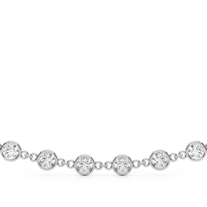 14K Rose Gold Diamond Paper Clip Necklace