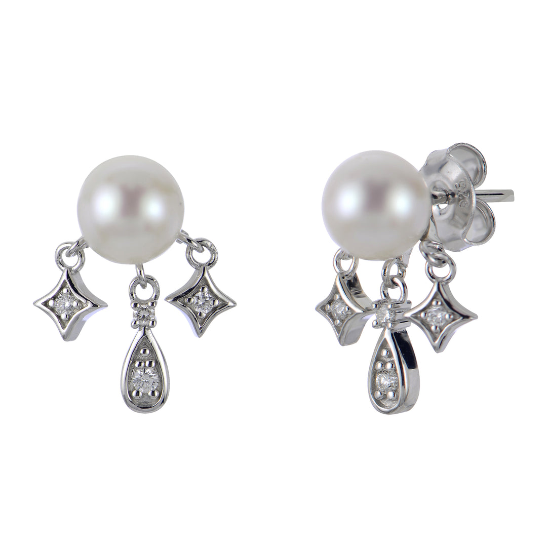 Sterling Silver Freshwater Pearl Earring
