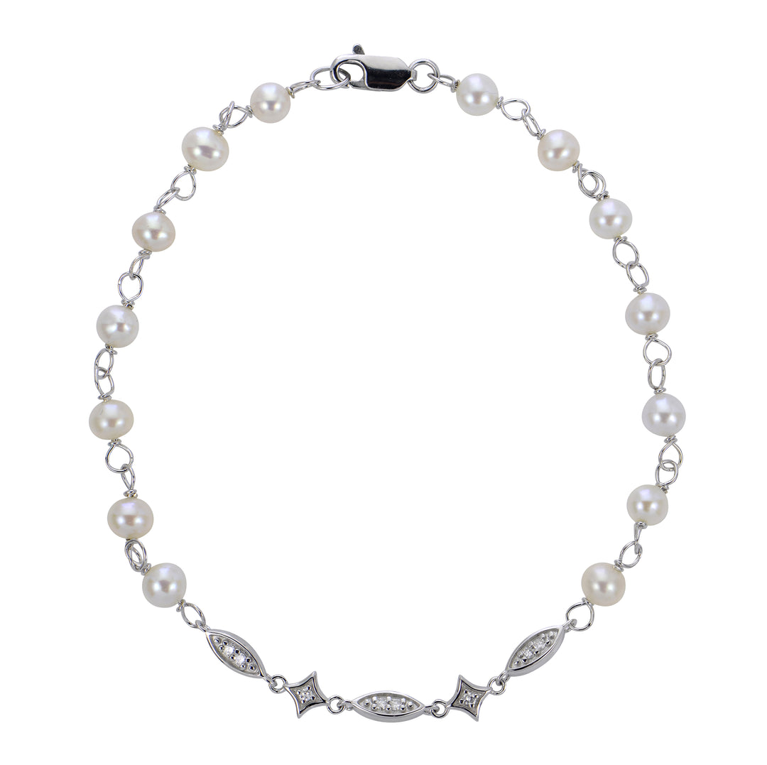 Sterling Silver Freshwater Pearl Bracelet