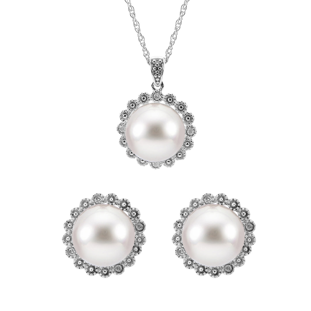 Sterling Silver Freshwater Pearl Set (3 Pack)