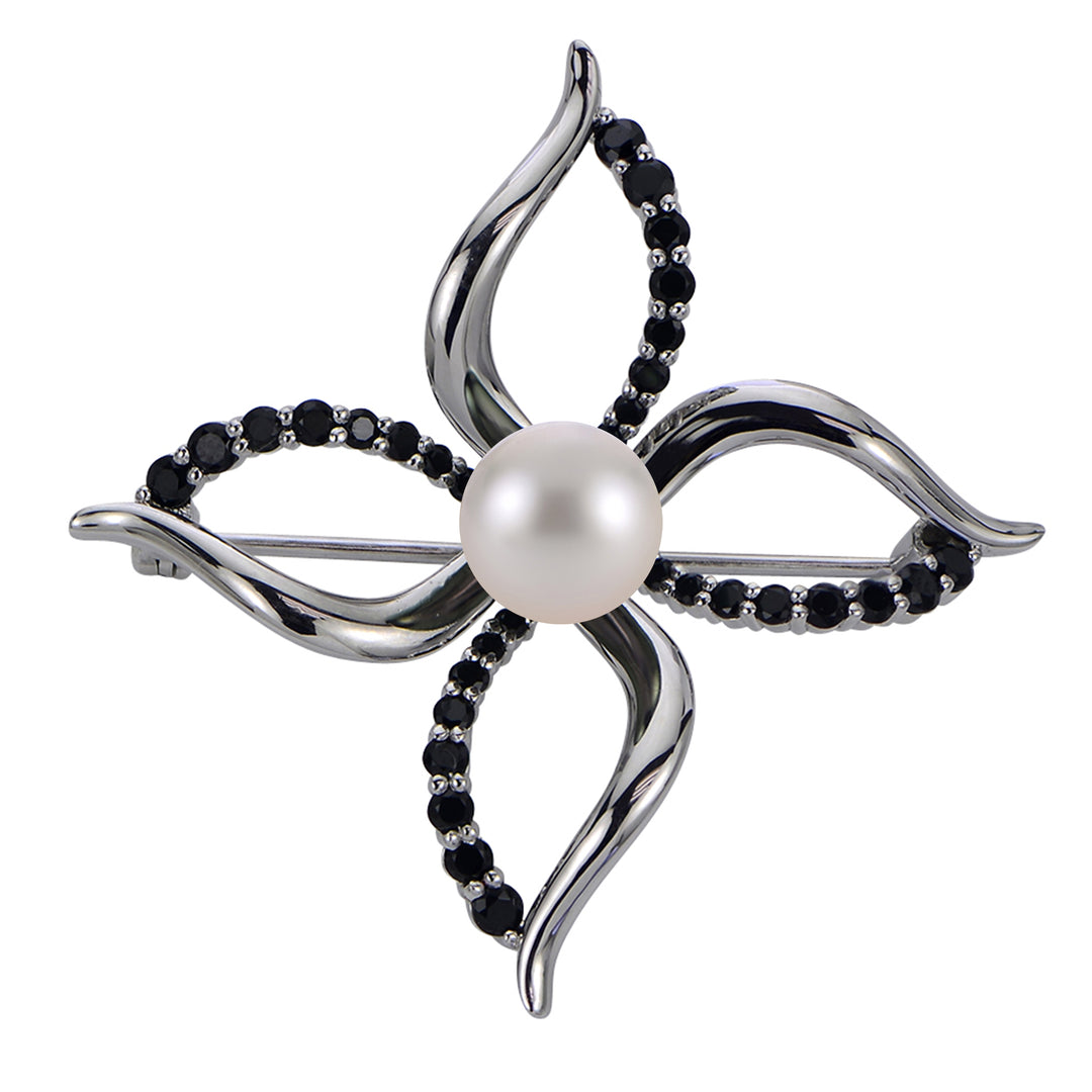 Sterling Silver Freshwater Pearl Brooch
