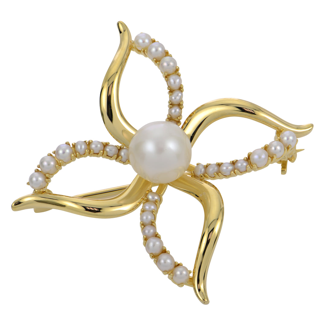 Gold Over Sterling Freshwater Pearl