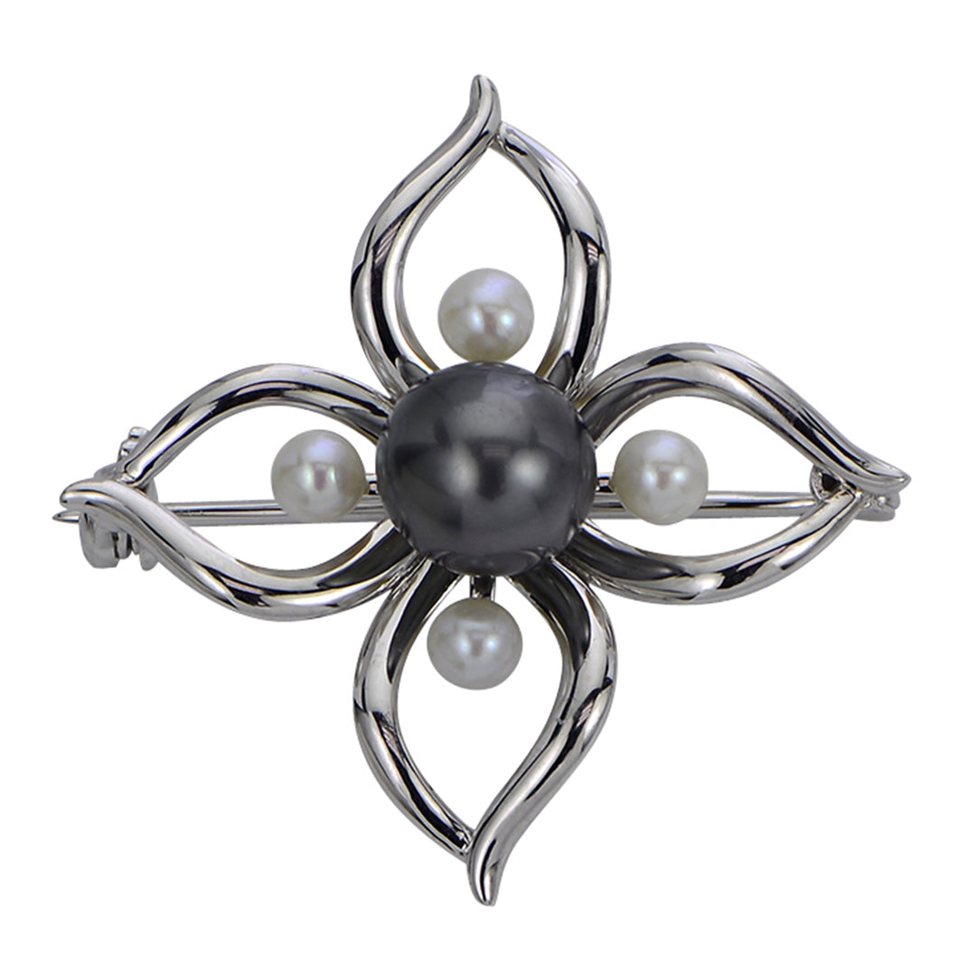 Sterling Silver Freshwater Pearl Brooch