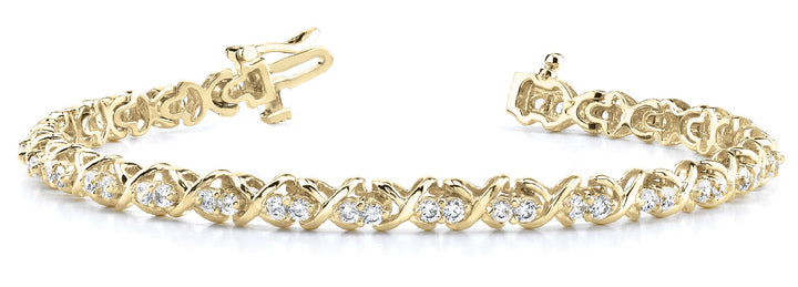 18K Yellow Gold 1 3/8 ct tw Fashion Diamond Bracelet