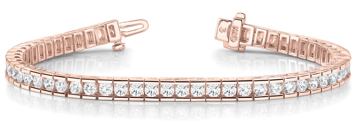18K Rose Gold 10.5 CT Diamond Tennis Bracelet