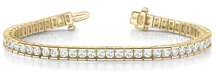 18K Yellow Gold 10.5 CT Diamond Line Bracelet