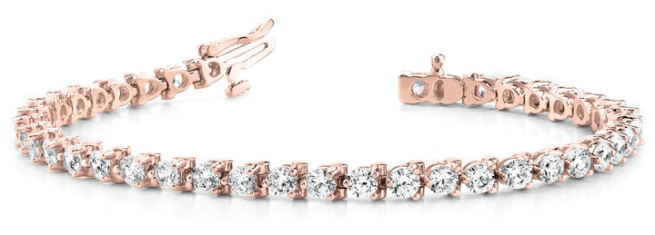 18K Rose Gold 1 ct Diamond Tennis Bracelet