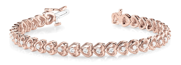 18K Rose Gold Diamond Fashion Bracelet