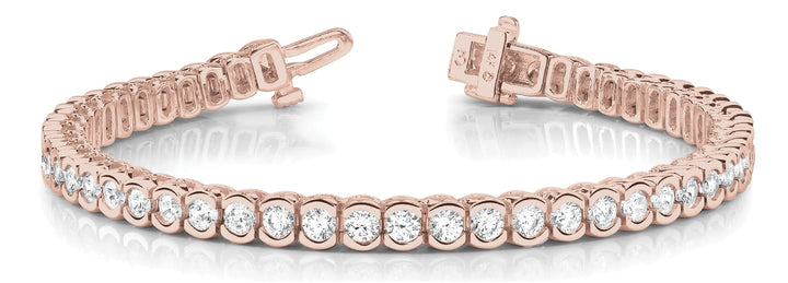14K Rose Gold 10 1/2 ct tw Fashion Diamond Bracelet