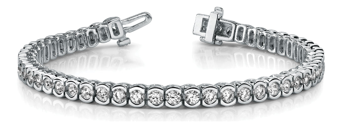 18K White Gold 10.5 CT Diamond In-Line Bracelet