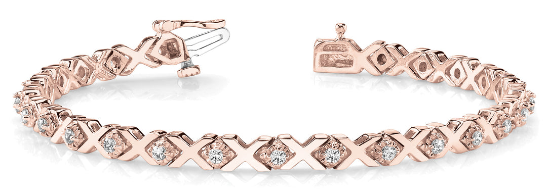 18K Rose Gold 5/8 ct Diamond Fashion Bracelet