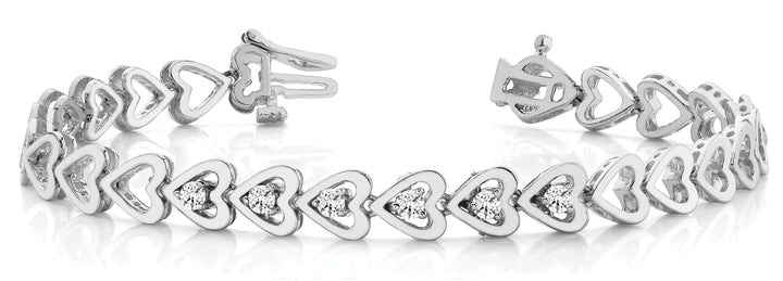 14K White Gold Diamond Fashion Bracelet