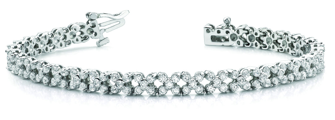 Platinum 4.25ctw Round Diamond Fashion Bracelet