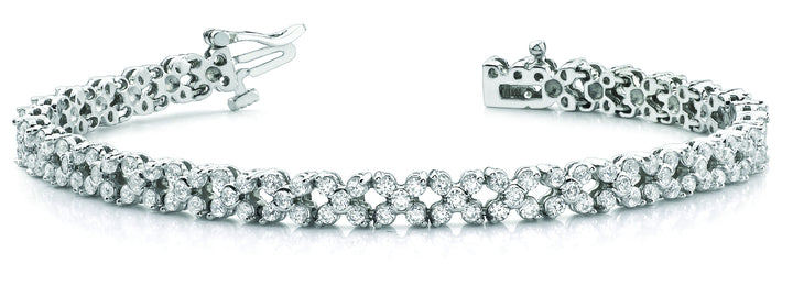 Platinum 4.25ctw Round Diamond Fashion Bracelet
