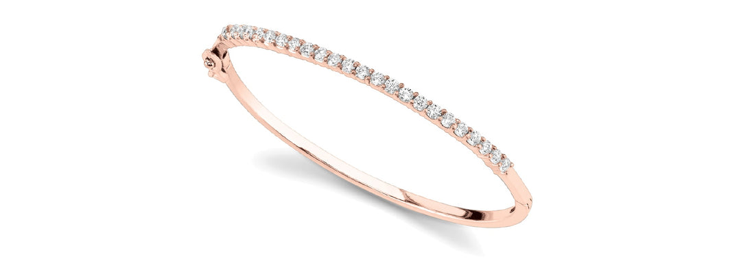 18K Rose Gold 1 ct tw Fashion Diamond Bracelet