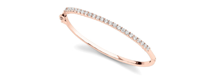 18K Rose Gold 1 ct tw Fashion Diamond Bracelet