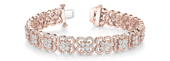 18K Rose Gold 5ct Diamond Fashion Bracelet