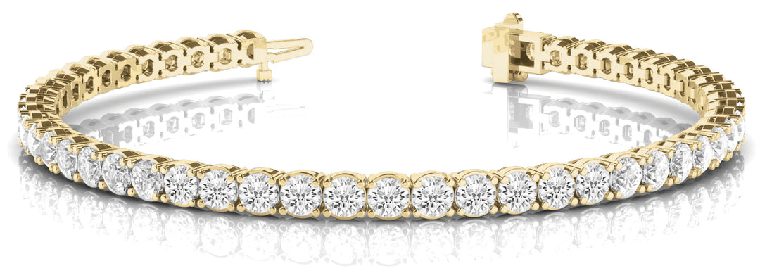 18K Yellow Gold 10 CT Diamond Line Bracelet