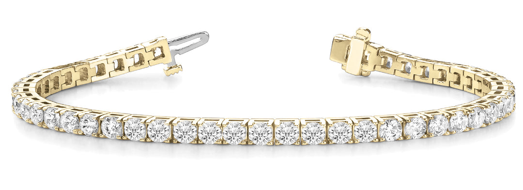 14K Yellow Gold 10.25ctw Diamond Line Bracelet