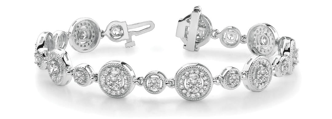 Platinum Vintage Diamond Bracelet