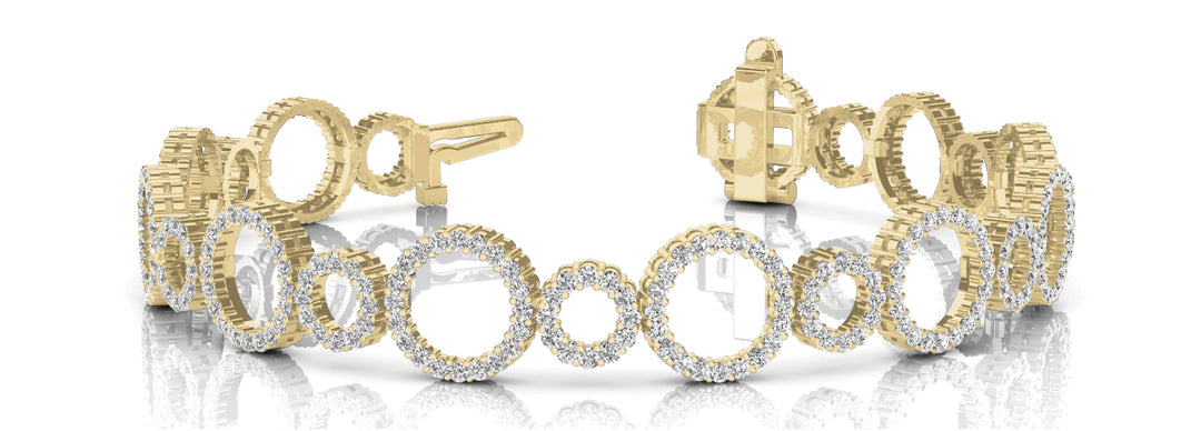 18K Yellow Gold 4 1/6 ct tw Fashion Diamond Bracelet