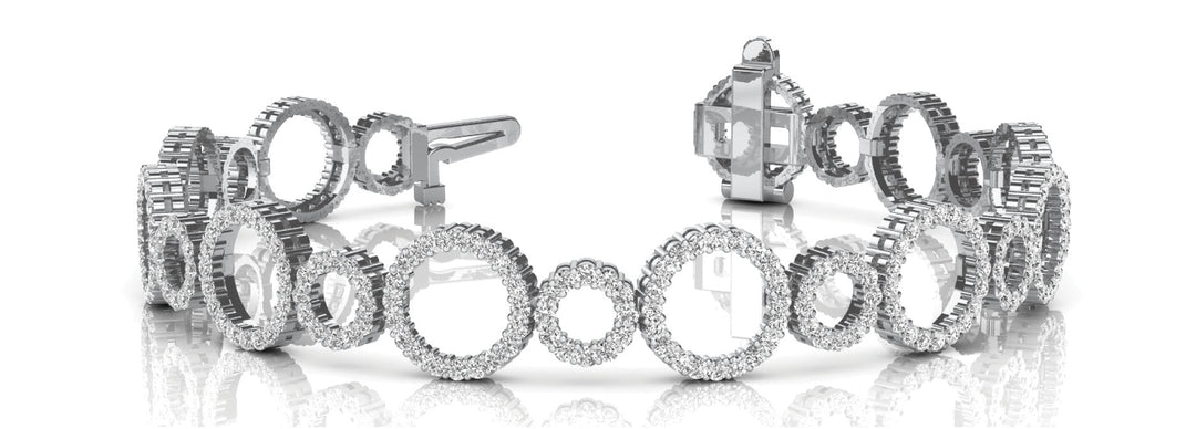 Platinum 4+ CT Diamond Fashion Tennis Bracelet
