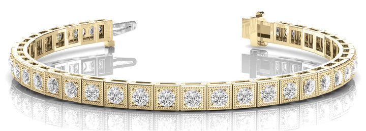 18K Yellow Gold Vintage Diamond Bracelet