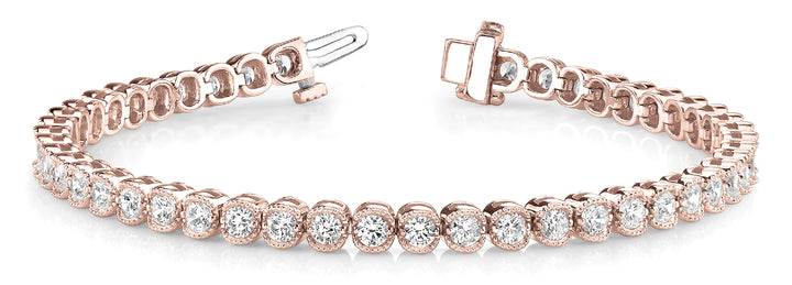 18K Rose Gold 2 ct tw Fashion Diamond Bracelet
