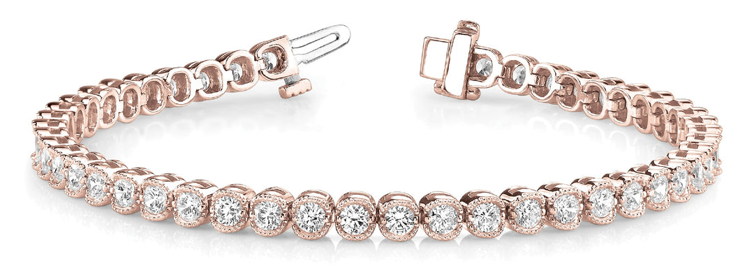 18K Rose Gold 2 ct tw Fashion Diamond Bracelet